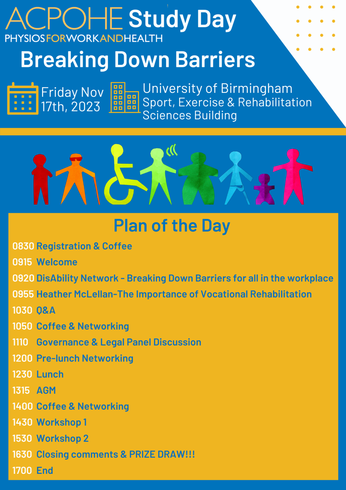 Updated plan of ACPOHE Study Day