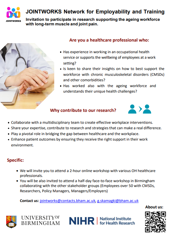  Poster for research supporting the ageing workforce